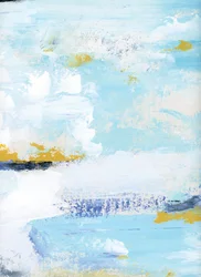 Gelassenes Blau-Gold-Abstrakt