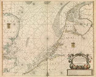 Karte der Nordsee und der niederländischen Küste