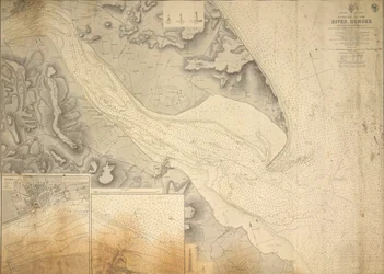 England Ostküste Eingang zum Fluss Humber vermessen von Staff Captain J. Parsons, Royal Navy