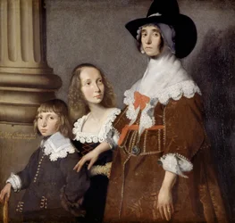 Hester Tradescant und ihre Stiefkinder, John und Frances, ca. 1644