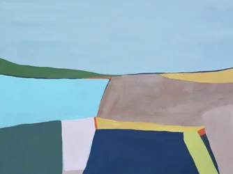 Abstrakte Farbblocklandschaft
