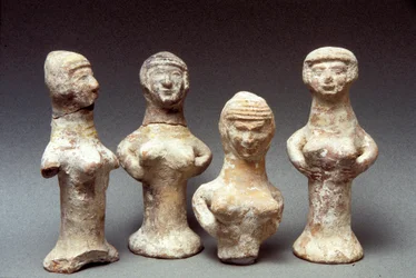 Figuren der Aschera, Kanaanäisch, 999-600 v. Chr. (Ton)