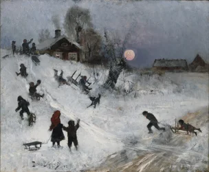 Schlittenfahren, 1882