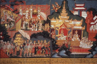 Die Geburt des zukünftigen Buddha