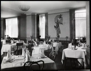 Ein Speisesaal im Hotel Majestic, 1916 oder 1917