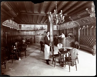 Das holländische Zimmer im Hotel Manhattan, 1902 (Silbergelatineabzug)