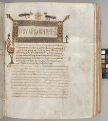 Evangelienbuch mit Kommentaren: Porträt des Lukas, ca. 1000-1100