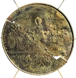 Missorium (große Silberschale) von Theodosius I (346-395), 4. Jahrhundert n. Chr. (Silber)