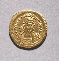 Solidus von Theodosius II. und Valentinian III.