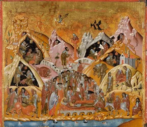 Die Entschlafung des Heiligen Sabbas des Geheiligten, Ende des 16. Jahrhunderts