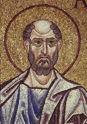 Der Prophet Obadja (Detail) der Innenmosaiken in der St. Markus Basilika, 12. Jahrhundert