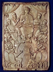 Christus mit den zwölf Aposteln