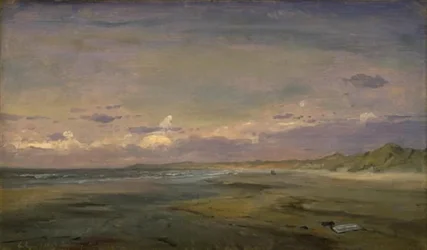 Niedriger Strand und Sanddünen. Cattwijk