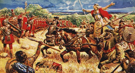 Boudicca in ihrem Streitwagen