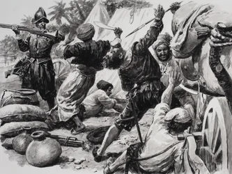 Spanier kämpfen gegen Araber