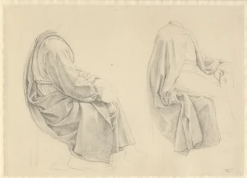 Das Abendmahl - Draperiestudie für zwei der Apostel