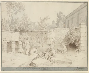 Ansicht der römischen Wasserleitung in Arcueil, Paris