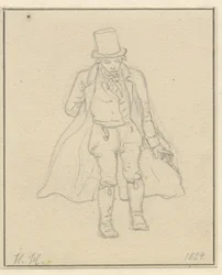 Porträtmaler Hans Hansen, ganze Figur