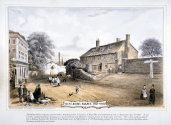 Ansicht des Palastes von König John, Old Ford, Poplar, London, ca. 1863