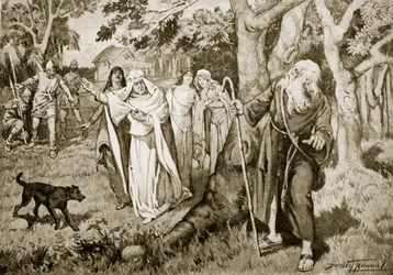 Das Treffen von Kenneth und Fenella, 993, Illustration aus 