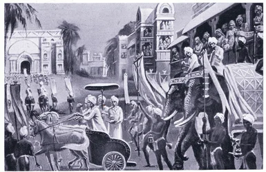 Prasenajit von Kosala (oudh) besucht 520 v. Chr.