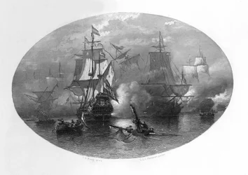 Die Seeschlacht von Sole Bay, 1672, ca. 1870