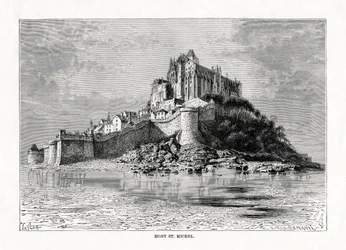 Mont-Saint-Michel, Normandie, Frankreich, 1879