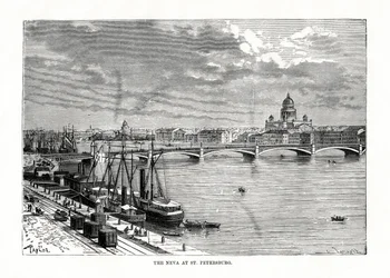 Der Fluss Newa, St. Petersburg, 1879