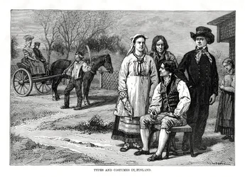 Typen und Kostüme in Finnland, 1879