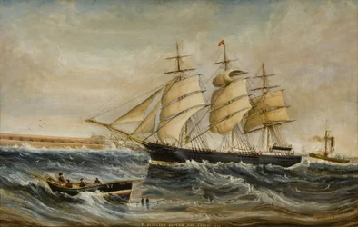 Die Agincourt fährt in den Tyne ein