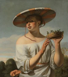 Mädchen mit großem Hut