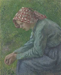 Eine sitzende Bäuerin, 1885