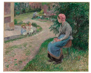 Eine Dienerin im Garten von Eragny, 1884