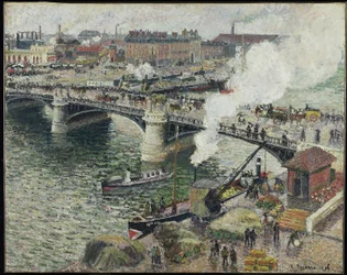 Pont Boieldieu in Rouen, feuchtes Wetter
