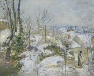Kaninchenbau in Pontoise, Schnee, 1879