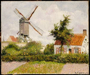 Windmühle in Knokke, Belgien, 1894