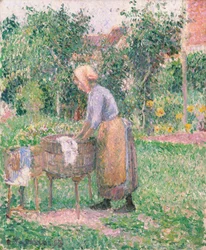Eine Wäscherin in Éragny, 1893