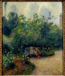 Eine Ecke des Gartens in der Einsiedelei (der Garten der Mathurins)