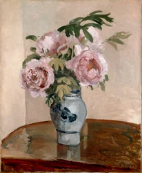 Strauß rosa Pfingstrosen, 1873