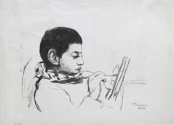 Porträt von Lucien Pissarro, 1874