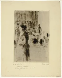 Das Dienstmädchen beim Einkaufen