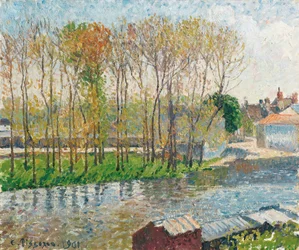 Das Ufer des Loing in Moret