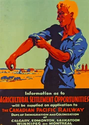 Plakat zur Förderung der Auswanderung nach Kanada, 1920