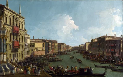 Eine Regatta auf dem Canal Grande