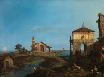 Eine Insel in der Lagune mit einem Tor