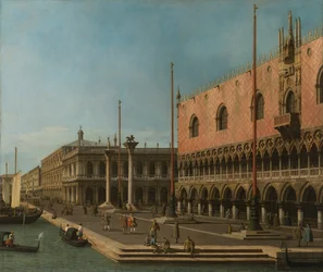 Canaletto - Capriccio-Ansicht des Molo und des Palazzo Ducale 1744