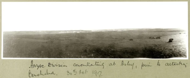 ANZAC-Division konzentriert sich in Asluj vor dem Angriff auf Beersheba, 20. Oktober 1917