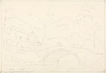 Brücke in der Nähe der Loweswater-Kirche in Scale Hill, 2. August