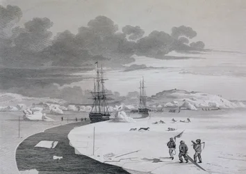 Einfahrt in die Winterinsel, Oktober 1821, aus dem Journal einer zweiten Reise zur Entdeckung einer Nordwestpassage