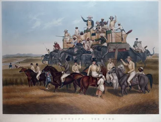 Schweinejagd: Der Fund, graviert und veröffentlicht von Messrs Fores, ca. 1840